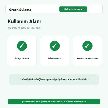 1/2 Lüks Rekorlu Su Tabancası bahçe sulama kullanım alanı