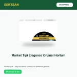 Sertsan Market Tipi Elegance Orijinal Hortum ön sipariş görseli