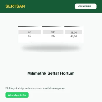 Sertsan Milimetrik Şeffaf Hortum ön sipariş görseli