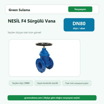 NESİL F4 Elastomer Sürgülü Vana | DN50–DN200 | PN10–16 – DN80 urun gorseli