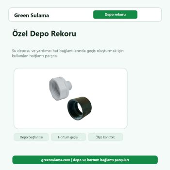 Özel Depo Rekoru hortum ve bahçe sulama aksesuarı