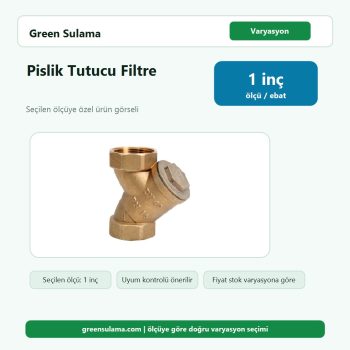 Sır Pislik Tutucu Filtre 1" Sır Pirinç Malzemeler ürün görseli