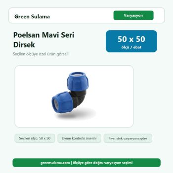 Poelsan Mavi Seri Kablin Dirsek (90 Derece) 50 x 50 Poelsan Kaplin Ek Parçalar ürün görseli
