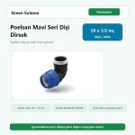 Poelsan Mavi Seri Dişi Dirsek 20 x 1/2 inç varyasyon görseli