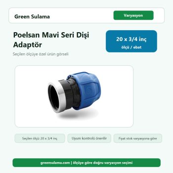 Poelsan Mavi Seri Kablin Dişi (Galvaniz Metal Yüzüklü) 20 Poelsan Kaplin Ek Parçalar ürün görseli
