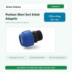 Poelsan Mavi Seri Kablin Erkek Adaptör 110 x 4" Poelsan Kaplin Ek Parçalar ürün görseli