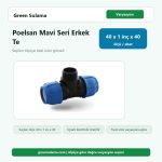 Poelsan Mavi Seri Kablin Erkek TE (Dişli Çıkışlı) 40 x 1" Poelsan Kaplin Ek Parçalar ürün görseli