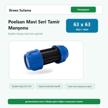 Poelsan Mavi Seri Tamir Manşonu (Kayar Manşon) 63 Poelsan Kaplin Ek Parçalar ürün görseli