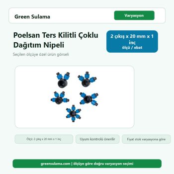 Poelsan Ters Kilitli Çoklu Dağıtım Nipeli – 2 / 20 x 1″ / 2’li urun gorseli
