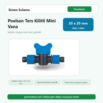 Poelsan Ters Kilitli Mini Vana 20x20 Poelsan Damlama Sulama Sistemleri ürün görseli