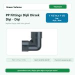 Poelsan PP Fittings Dişli Dirsek Dişi Dişi 1 ½" x 1 ½" Poelsan PP Fittings Dişli Malzemeler ürün görseli