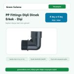 Poelsan PP Fittings Dişli Dirsek Erkek Dişi 4" x 4" Poelsan PP Fittings Dişli Malzemeler ürün görseli