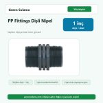 Poelsan PP Fittings Dişli Nipel 1" x 1" Poelsan PP Fittings Dişli Malzemeler ürün görseli