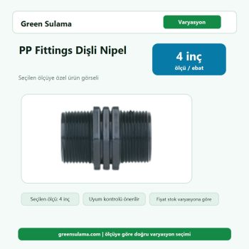 Poelsan PP Fittings Dişli Nipel 4" x 4" Poelsan PP Fittings Dişli Malzemeler ürün görseli