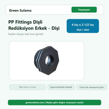 Poelsan PP Fittings Dişli Redüksiyon Erkek Dişi 4" x 2 ½" Poelsan PP Fittings Dişli Malzemeler ürün görseli