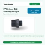 Poelsan PP Fittings Dişli Redüksiyon Nipel 2" x 1 ¼" Poelsan PP Fittings Dişli Malzemeler ürün görseli