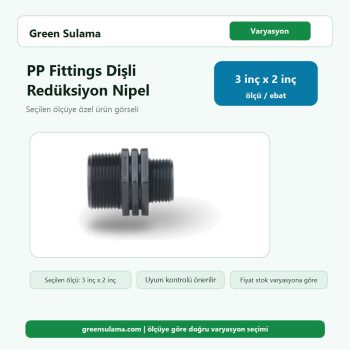Poelsan PP Fittings Dişli Redüksiyon Nipel 3" x 2" Poelsan PP Fittings Dişli Malzemeler ürün görseli