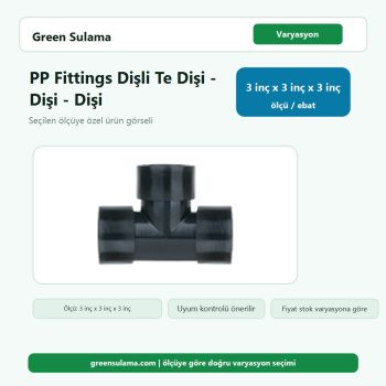 Poelsan PP Fittings Dişli Te Dişi Dişi Dişi 3" x 3" x 3" Poelsan PP Fittings Dişli Malzemeler ürün görseli