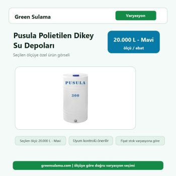 Pusula Polietilen Dikey Su Depoları – Mavi / 20.000lt urun gorseli