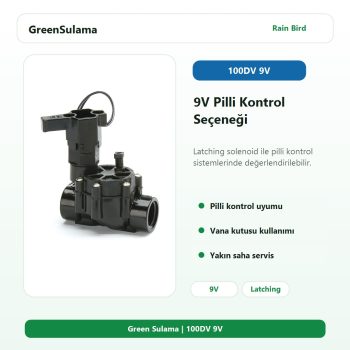 Rain Bird 100DV Solenoid Vana 9v Rain Bird Otomatik Sulama Sistemleri ürün görseli