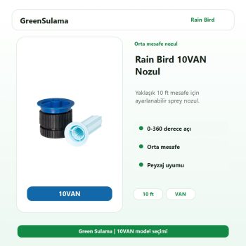 Rain Bird VAN Serisi Sprey Nozul 10VAN Rain Bird Otomatik Sulama Sistemleri ürün görseli