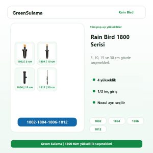 Rain Bird 1800 Serisi Profesyonel Sprey Gövde 2 rain bird 1800 serisi tum yukseklikler v4