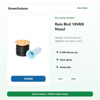 Rain Bird VAN Serisi Sprey Nozul 18VAN Rain Bird Otomatik Sulama Sistemleri ürün görseli