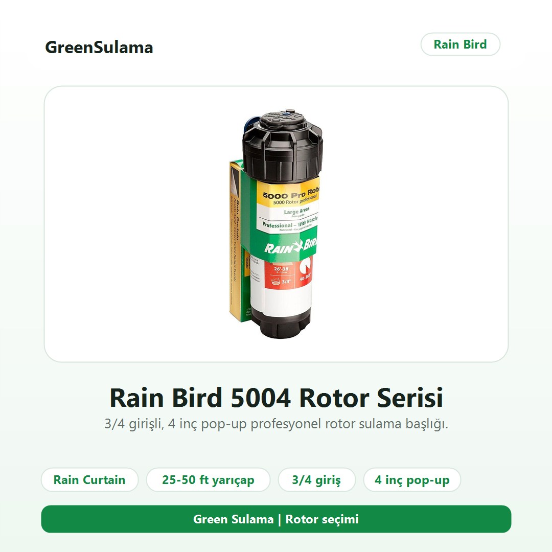 Yağmurlama Fıskiye Fiyatları ve Ürün Seçimi 1 Yağmurlama fıskiye fiyatları için Rain Bird 5004 rotor sulama başlığı