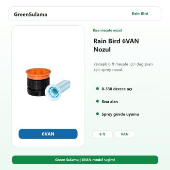 Rain Bird VAN Serisi Sprey Nozul 6VAN Rain Bird Otomatik Sulama Sistemleri ürün görseli