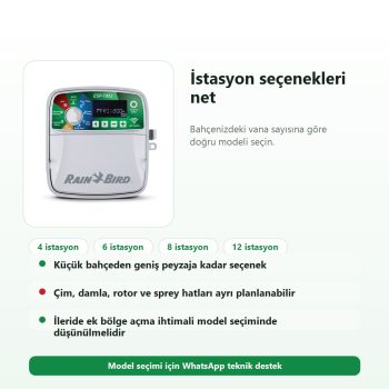 Rain Bird ESP-TM2 4 6 8 12 istasyon seçenekleri