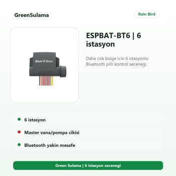 Rain Bird ESPBAT BT 9V Bluetoothlu Kontrol Üniteleri 6 Rain Bird Bluetoothlu Kontrol Ünitesi ürün görseli