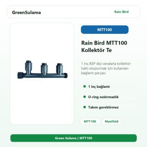 Rain Bird Selenoid Vana Bağlantı Kollektörü Te MTT100 1 rain bird mtt100 kollektor te v1