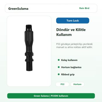 Rain Bird P33DK döndür kilitle anahtar