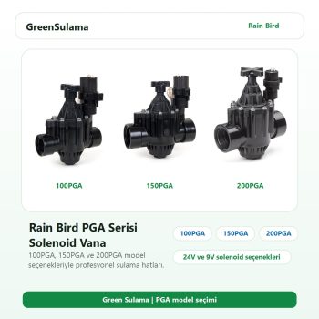 Rain Bird PGA Serisi 100PGA 150PGA 200PGA solenoid vana
