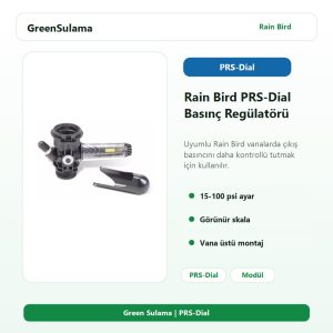 PRSDial Rain Bird Solenoid Vana Basınç Regülatörü 2 rain bird prs dial basinc regulatoru v1
