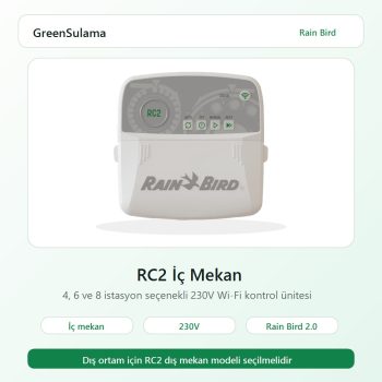 Rain Bird RC2 230V iç mekan Wi-Fi sulama kontrol ünitesi