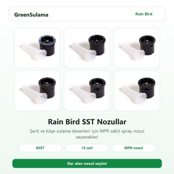Rain Bird SST şerit desenli MPR spray nozullar