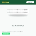 Sertsan Sarı Verici Hortum ön sipariş görseli