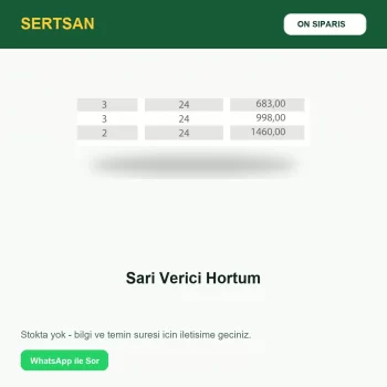 Sertsan Sarı Verici Hortum ön sipariş görseli