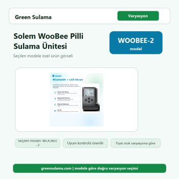 Solem WooBee Bluetooth Ekranlı Pilli Sulama Ünitesi WOOBEE Solem Bluetoothlu Kontrol Ünitesi ürün görseli