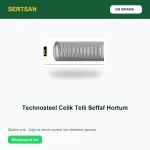 Sertsan Technosteel Çelik Telli Şeffaf Hortum ön sipariş görseli