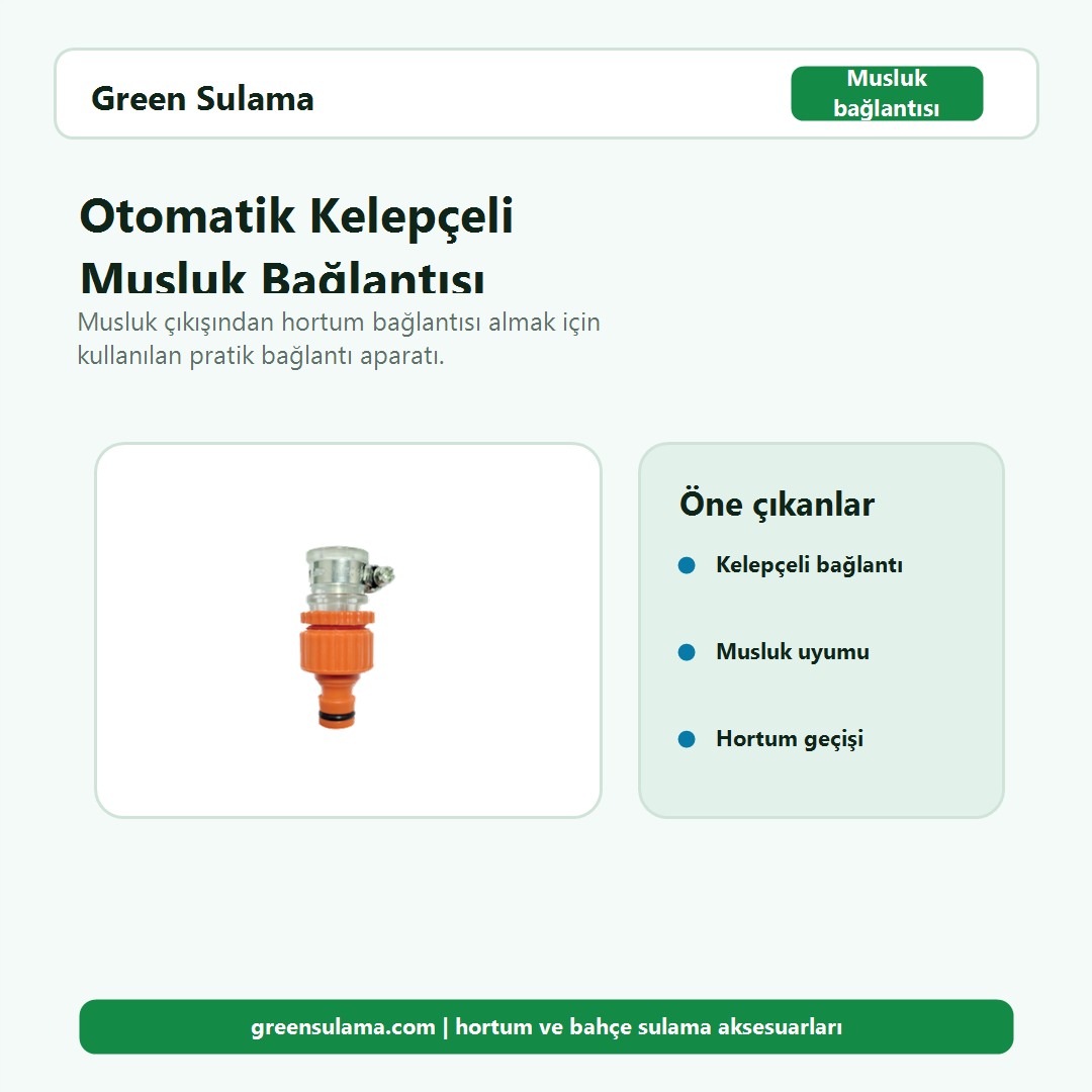 Hortum bağlantı aparatı ölçü, rekor ve musluk uyumu