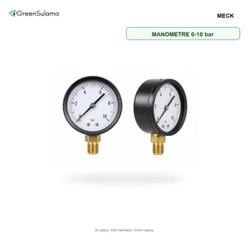 MECK MANOMETRE 0-10 bar Celik Govdeli Manometre urun gorseli - Green Sulama