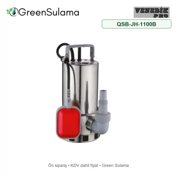 Venedik Pro QSB-JH-1100B Paslanmaz Çelik Gövdeli Temiz Su Drenaj Pompası ürün görseli - Green Sulama